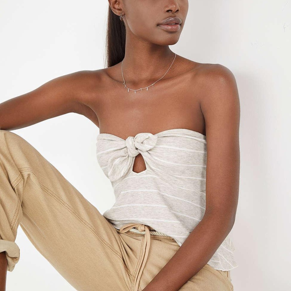 NWT Urban Outfitters Tie-Front Tube Top
